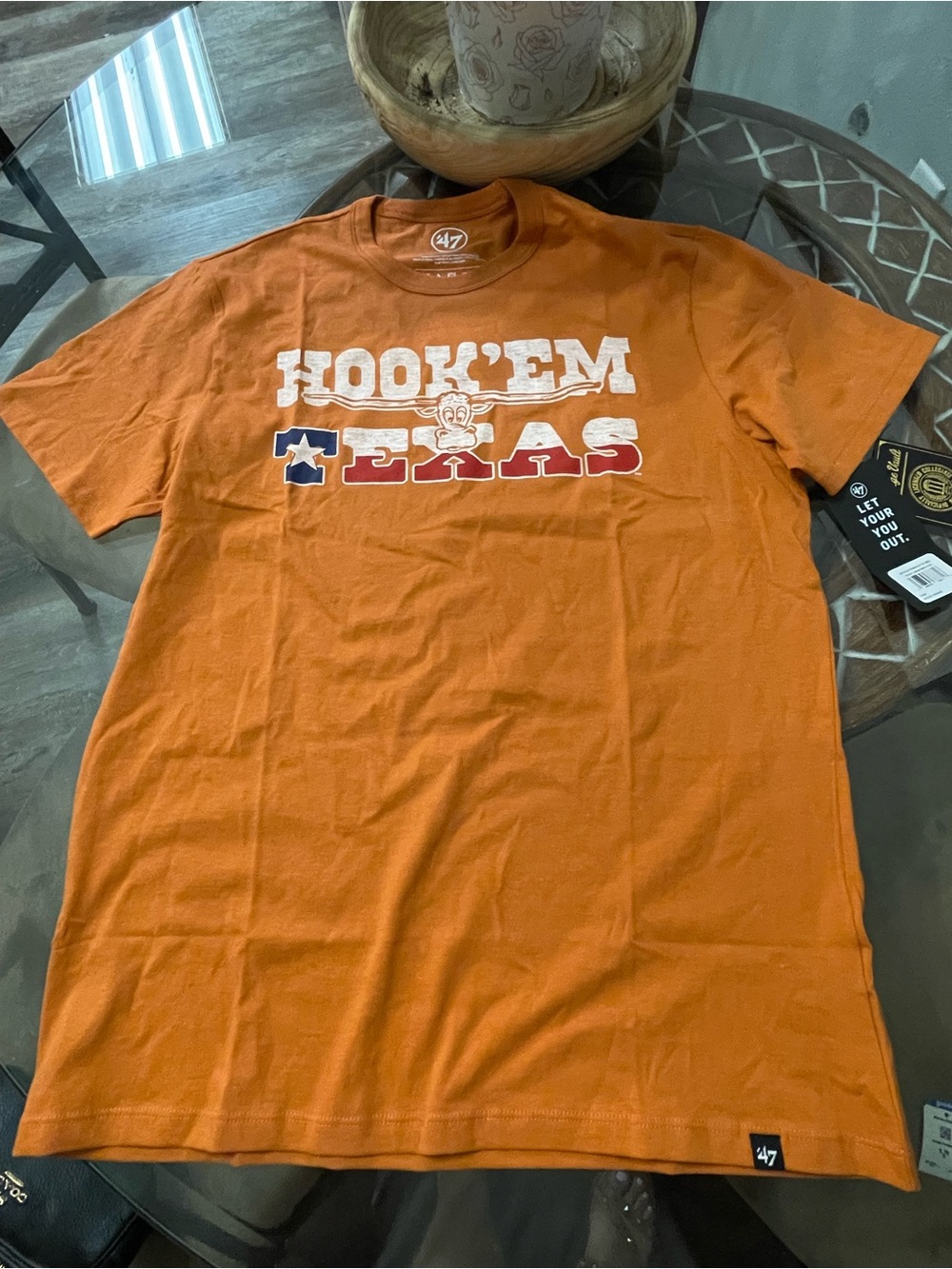 'NWT Texas Longhorns 47 Brand College Vault Hook ‘Em Shirt size Large